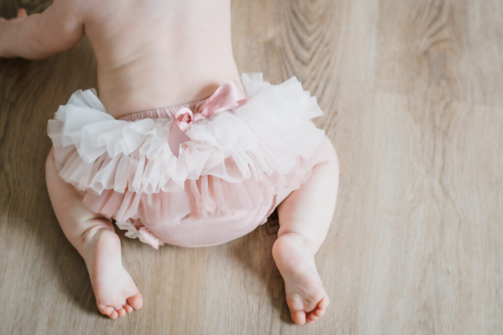 Little girl in pink tutu
