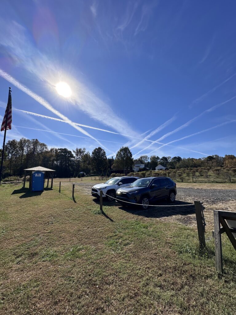Prospect Farms parking lot during busy season