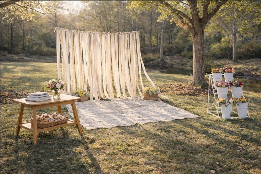 Lilburn City Park motherhood mini setup
